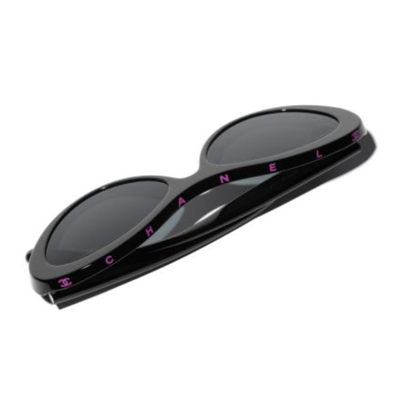 Chanel 5416 1711/S4 Black Pink Grey Sunglasses Authentic CH5416 - Picture 3 of 4